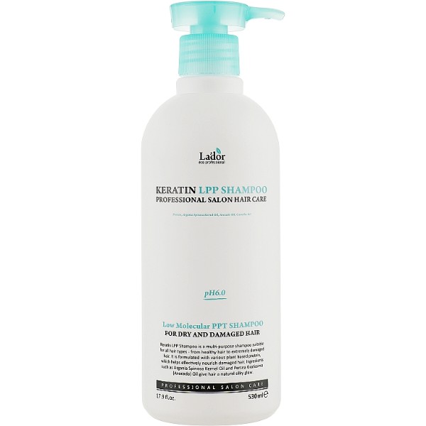 Фото - Шампунь жіночий Lador KERATIN LPP 530 мл (8809982982685)